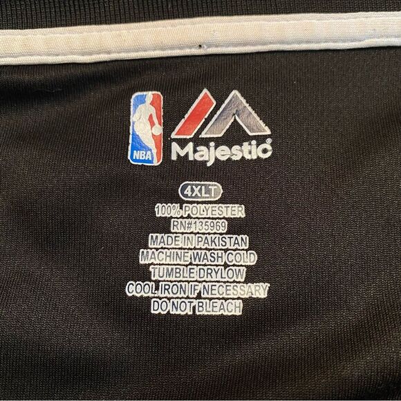 Majestic Portland Trailblazers Polo Shirt Men’s Black White Red Big & Tall 4XLT - Picture 8 of 9